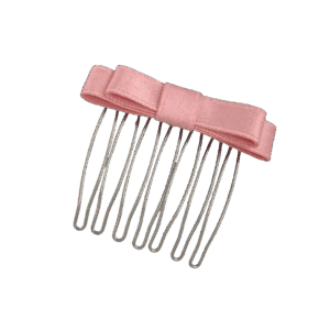 blush bow comb