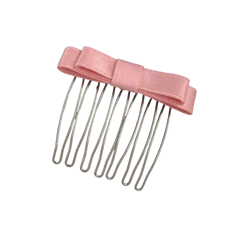 blush bow comb