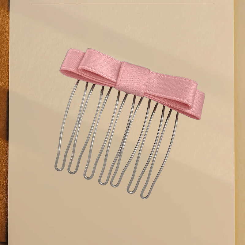 blush bow comb