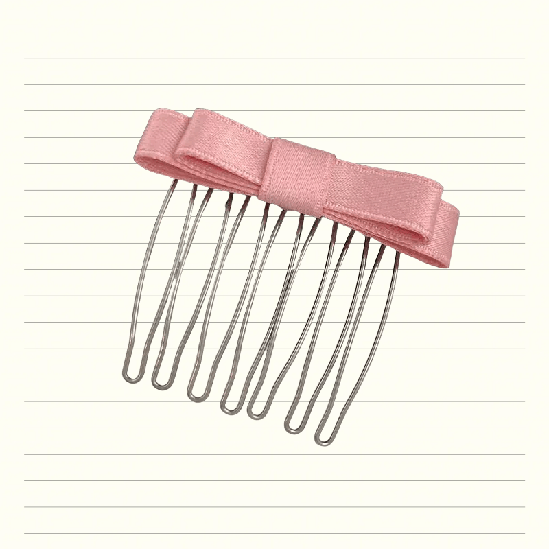 blush bow comb